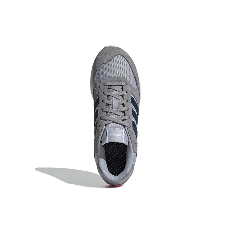 Adidas Neo Run 80S Retro Comfortable Shock Absorption Non-Slip Wear-Resistant Low-Top Casual Running Shoes Unisex Sneakers Gray Blue GV7305