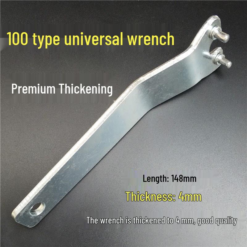 Adjustable Thickened Handheld Wrench for 100-Type Angle Grinders - Multi-purpose Replacement Blade & Sanding Wheel Tool