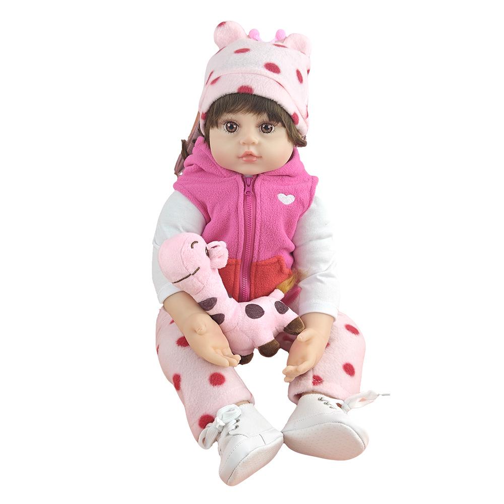 Realistic 60cm Silicone Baby Doll: Soft Cloth Body, Perfect Child Companion Toy & Birthday Gift