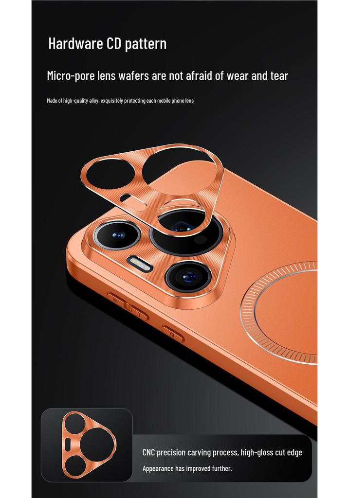 Magnetic Absorption Case for Huawei P80/P90 Pro, Metal Lens Protection, Drop-Proof, Trendy Design