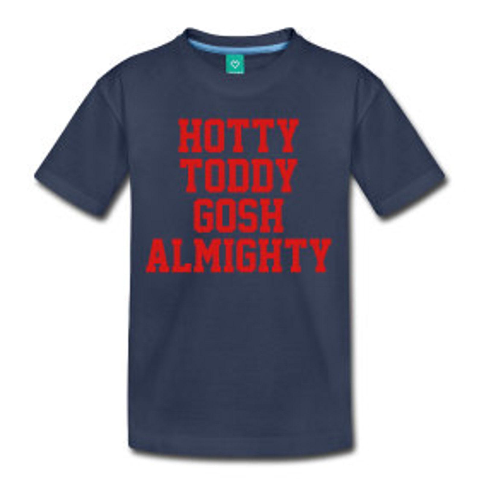 Hotty Toddy Gosh Almighty Children s T-Shirt Design - Navy Shirt with Red Print 3XL