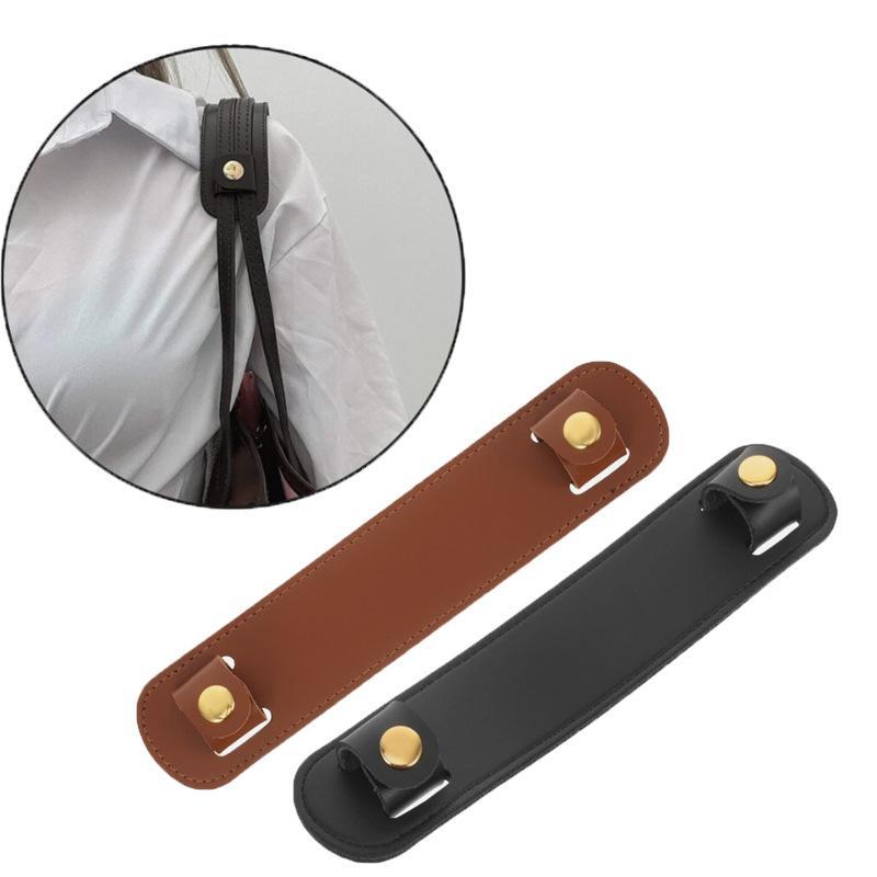 Pu Leather Shoulder Strap Pad Soft Cushion Easy Fit Pressure Relief For Handbags Backpacks Daily Use