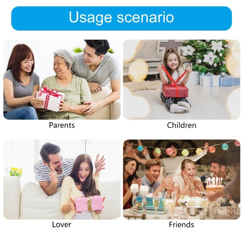 Birthday Gift Wrapping Paper Set Unique Birthday Gift Patterned Wrapping Paper with Tape Card and Straw Rope