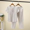 Pigiama Primavera Estate Maniche Corte Pantaloni Lunghi Cotone Tuta Homewear Taglia Plus Extra Large
