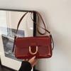 Kadınlar için Vintage Omuz Çantaları Lüks Kapaklı Çapraz Askılı Çanta Klasik Düz Renk Koltuk Altı Çantaları Fransız Tasarımcı Çanta Tote Cüzdan