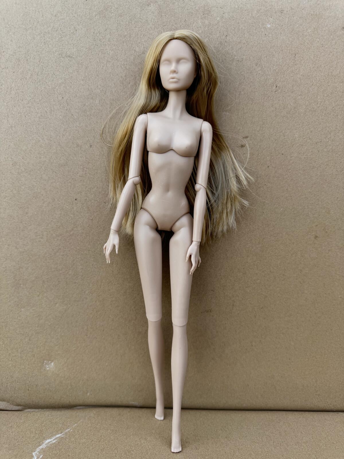 

30см 1/6 Масштаб Форма Обличчя з ПП Голова Ляльки Рухомі Суглоби Фігурка Голова з Чистим Обличчям з Волоссям для DIY Практики Макіяжу та Лялькових Частин little defectives