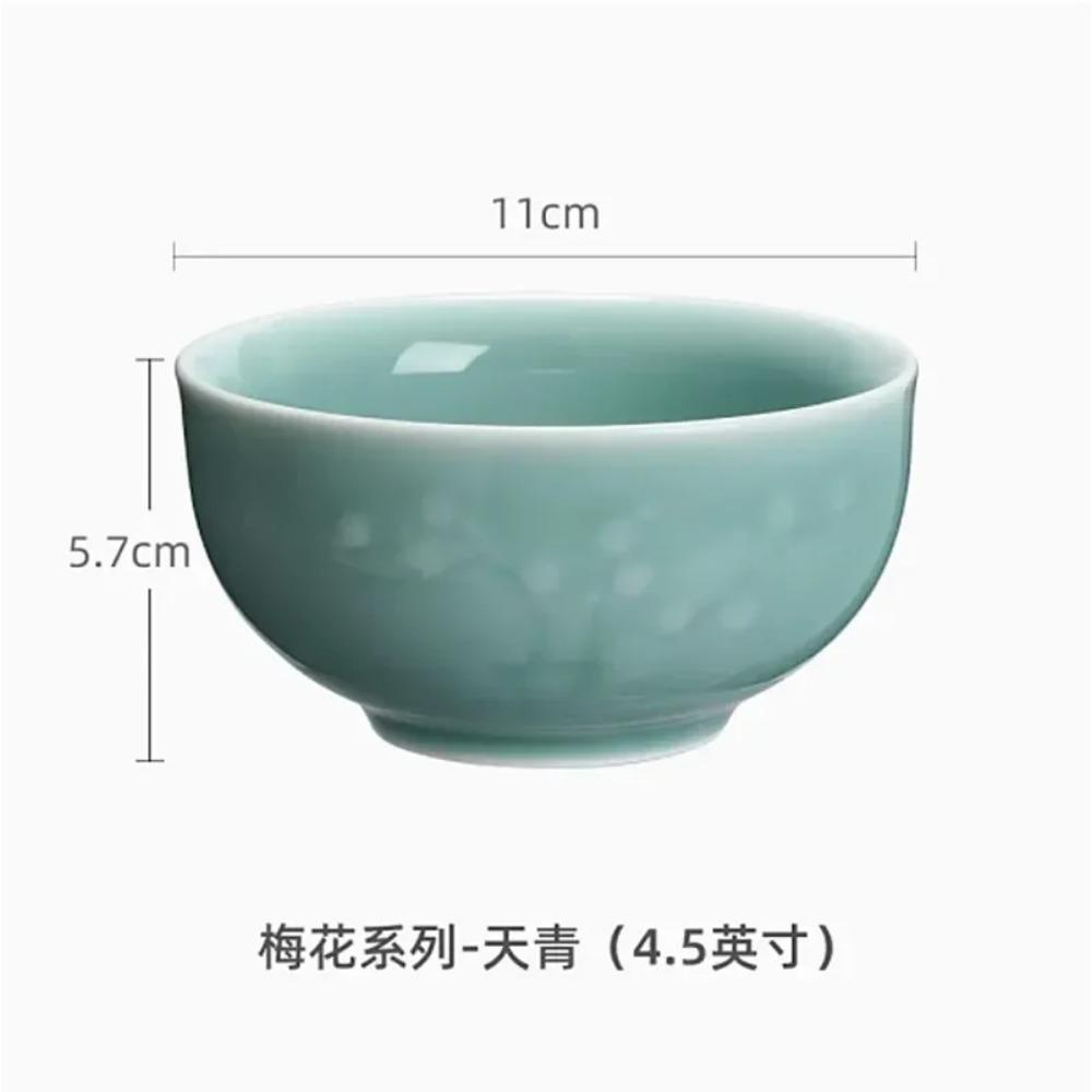 Large capacity Ceramic Teacup Longquan Celadon Tea Bowl Porcelain Teaware Accessories Master Tea cup Single Cup Drinkware