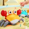Pet Interactive Crawling Crab Toy with Fun Music Lights Sensor Escape Interactive