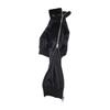 Surgery Side Zipper Velvet Crop Track Jacket Black