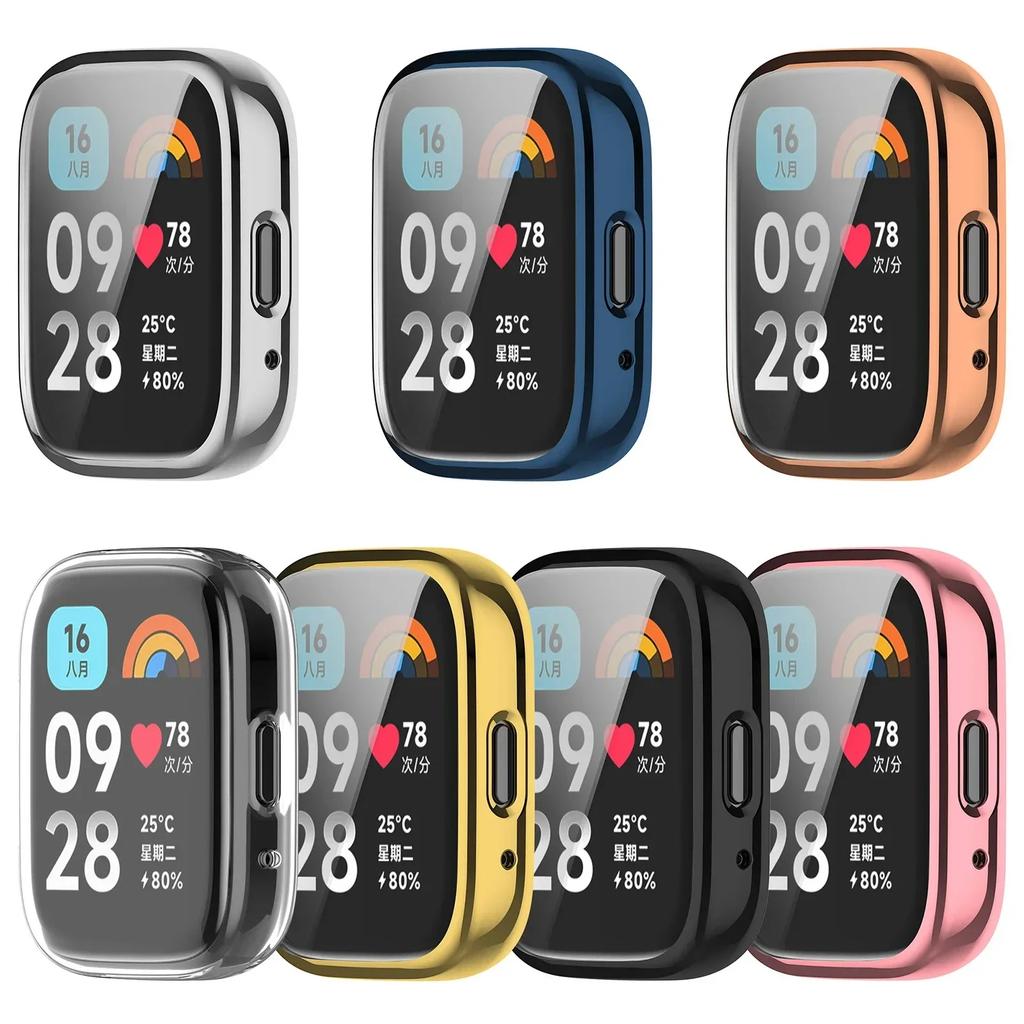 TPU Soft Silicone Case Glass For Redmi Watch 3 Active 3 Lite Smart Watchband Screen Protector Cover for Xiaomi Redmi Watch 3Lite
