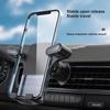 Car Phone Holder Vent Clip Triple Lock Automobile CellPhone Stand With Hook Mobile Phone Support Tool 360-degree Rotation For