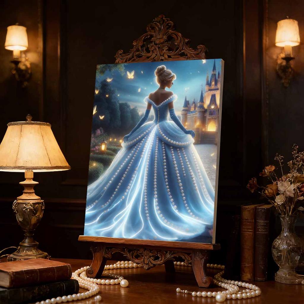 Disney Pearl Painting Princess Sandy Classic Dress 5D Exquisite Landscape Sparkling Painting Craft Home Wall Decoration DIY Handmade Gift