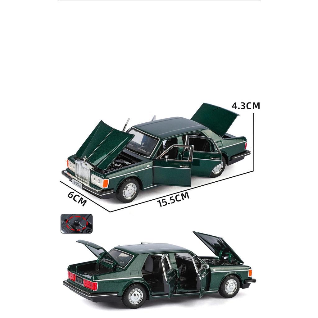 1/32 Rolls Royce Silver Seraph Alloy Model Car Toy Diecasts Casting Pull Back Sound and Light Car Toys for Children Vehicle