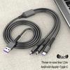 3-in-1 5A Super Fast Charging Cable with Logo for Apple & Type-C Devices