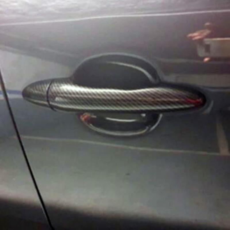 Door Handle Cover Trim for Kia Sportage SL Si 1.6 3 MK3 III 2011 2012 2013 2014  Car Accessories Plastic Imitation Carbon Fiber