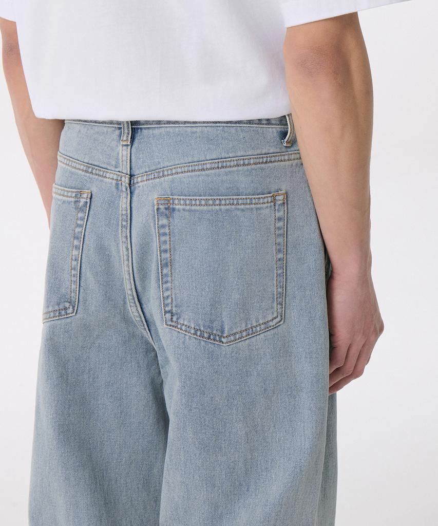 Musinsa Standard Two-Tuck Wide Denim Pants [Sky Blue]