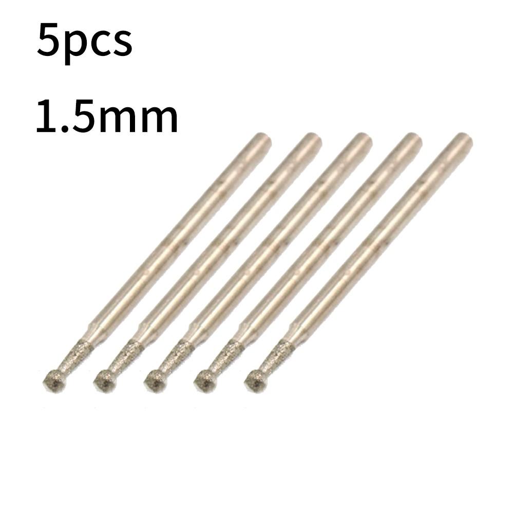 0 5mm to 3mm Spherical Burr Drill Bit Set for Glass and Stone Engraving