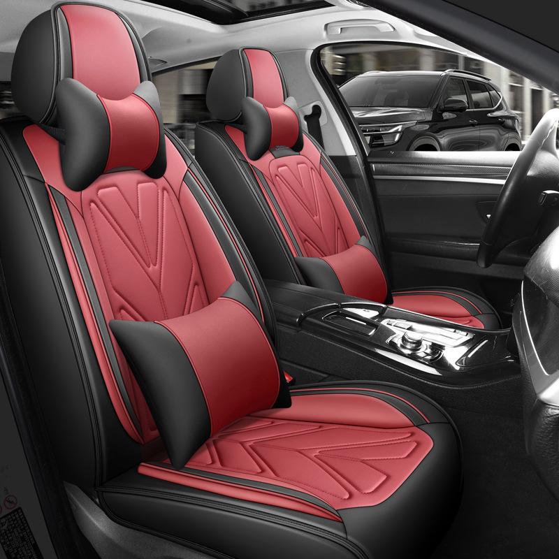 Universal Leather Car Seat Cushion for 5-Seaters - All-Season Fit