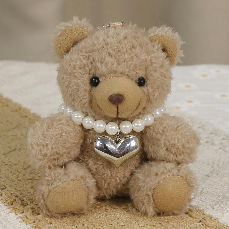 Charming Teddy Bear Keychain Plush Doll - Dressed Up Couple Backpack Ornament Gift