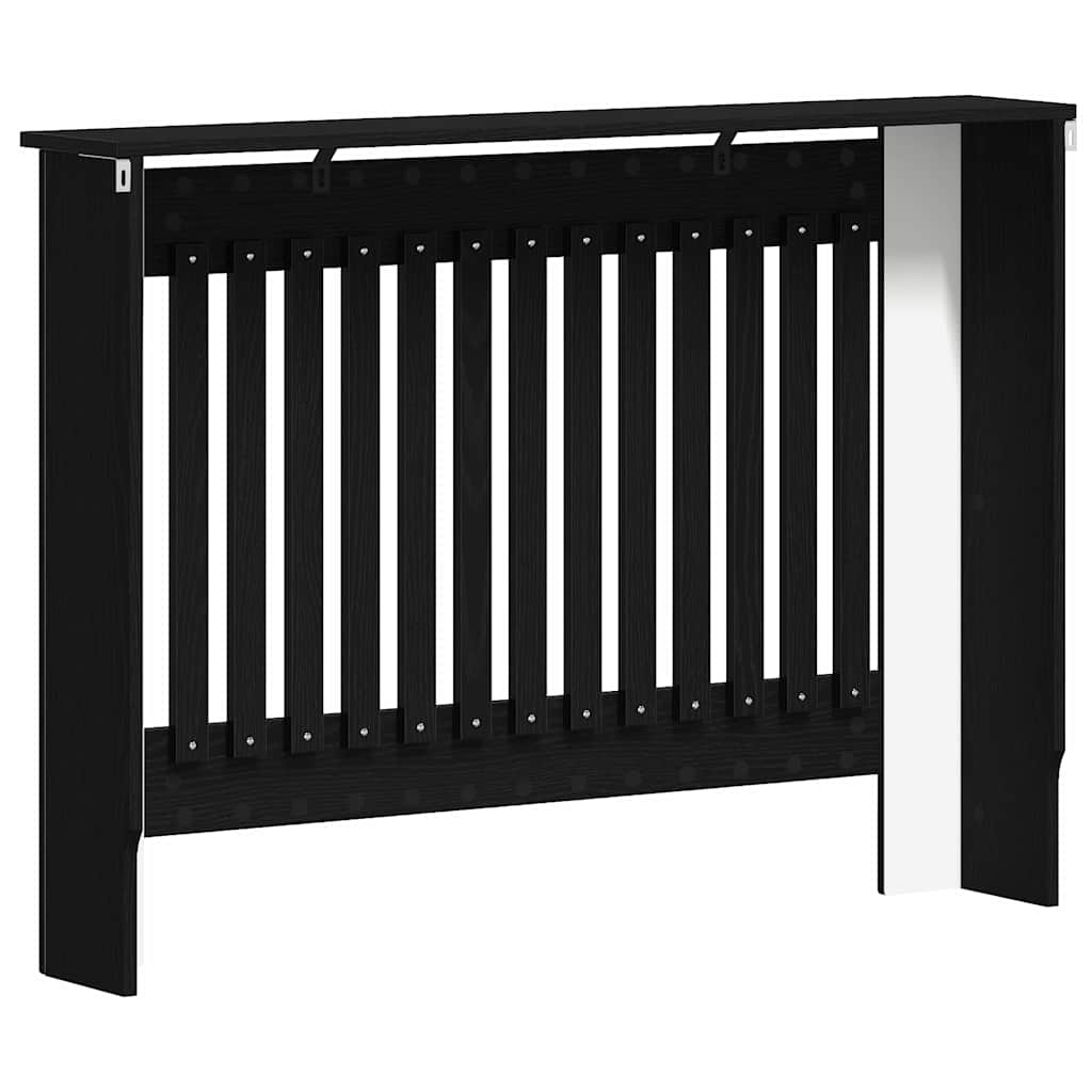 Radiator Cover Black Oak Effect 112 x 19 x 81.5 cm