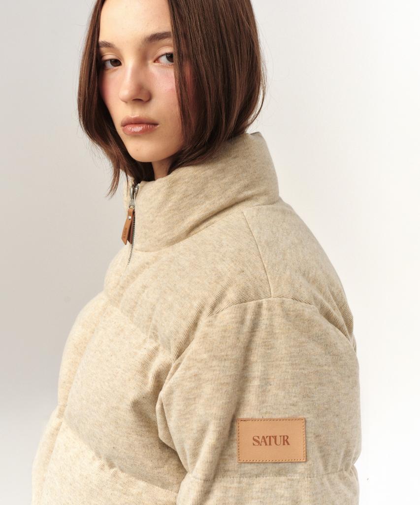 Satur (W) Knit Puffer Duck Down Padded Cream