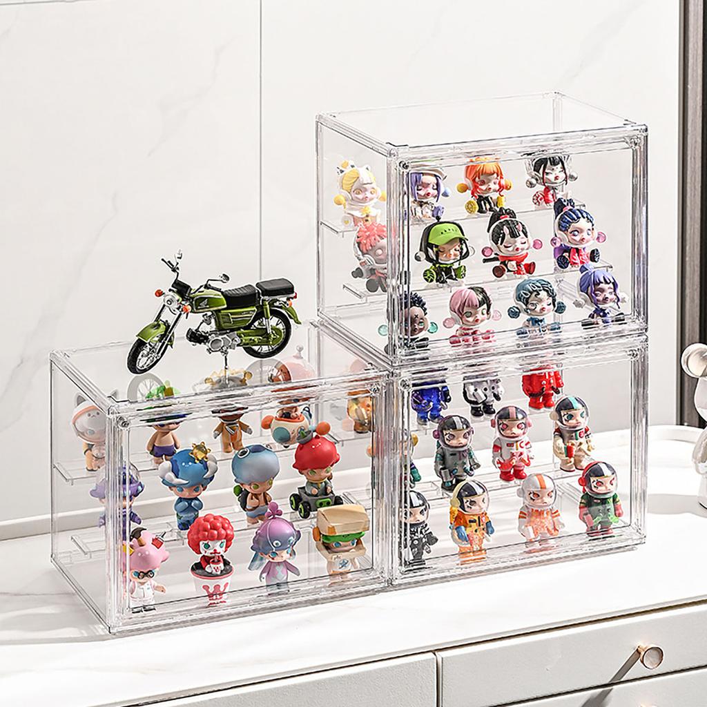 1pc Drei Schicht Acryl Display Rack Transparent Leiter Handgemachte Anime Auto Modell Blind Box Lagerung Box Schmuck Sortierung Box