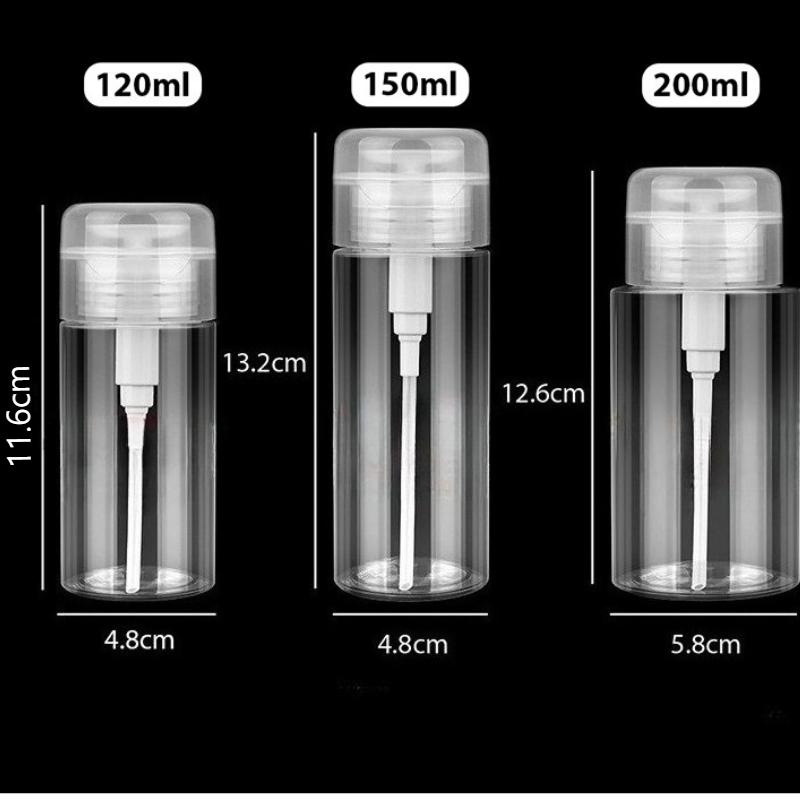 Makeup Remover Dispenser Bottles Empty Alcohol Refillable Bottles Nail Polish Remover Pressed Toner Nail Lotion