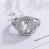 Lindon Classic Copper Alloy Zircon Ring Ladies Jewelry Wedding Promise Party Gift