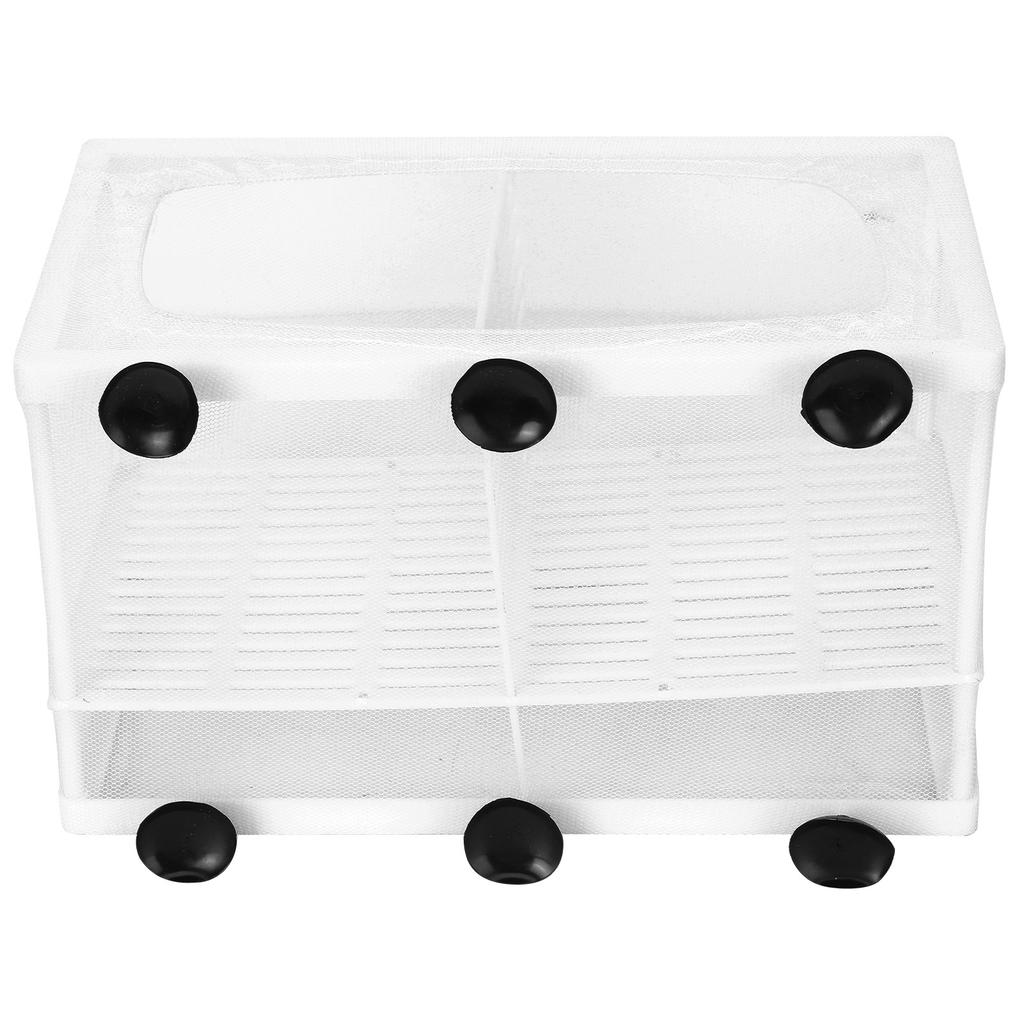 Aquarium Fish Breeder Box Isolation Box Breeder Hatchery Incubator with Suction CupL (with Partition)