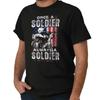 Always A Soldier Military American Flag Gift Womens or Mens Crewneck T Shirt Tee