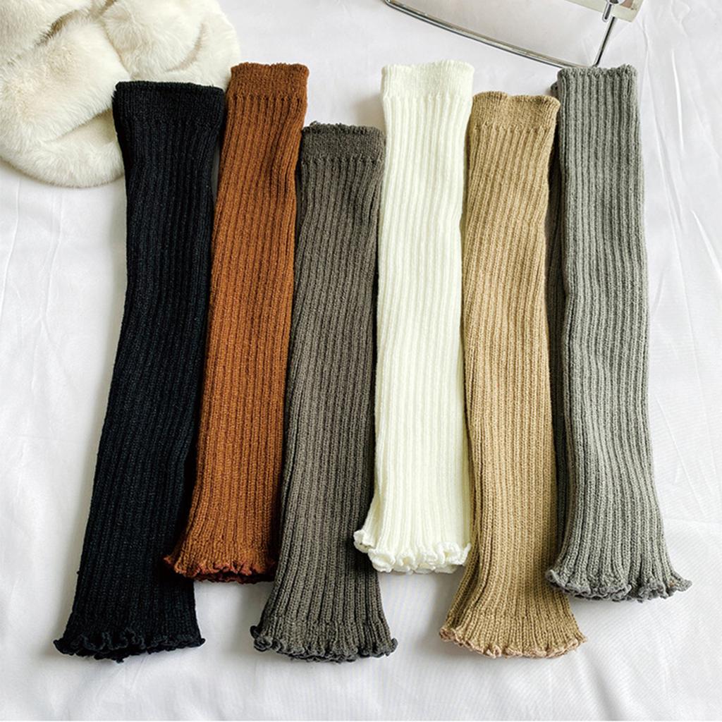 Women's Leg Warmer Fuzzy Knitted Leg Sleeve Winter Students Girls JK Foot Cover