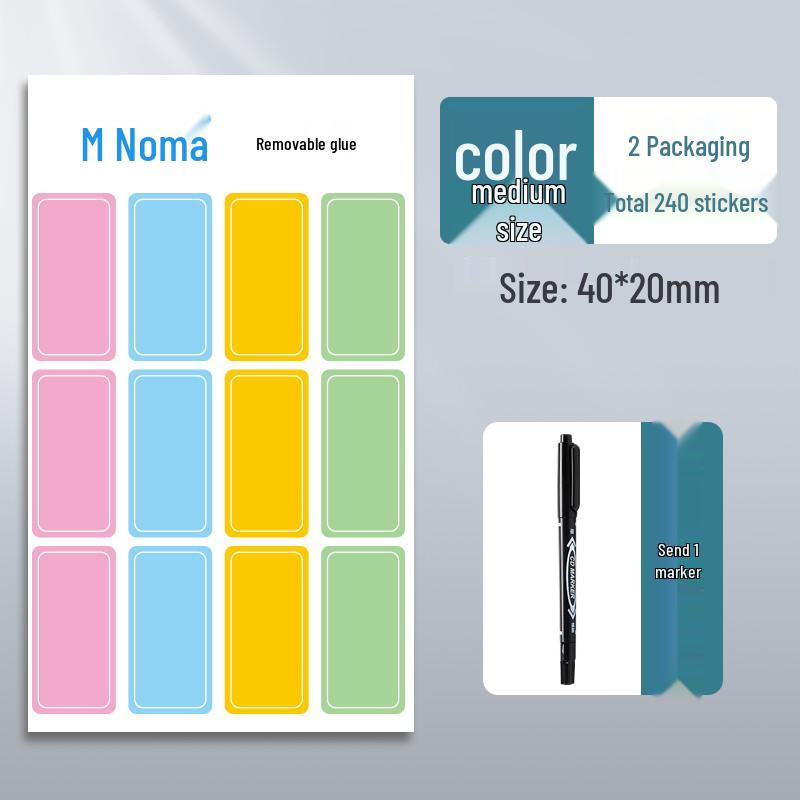 Waterproof Transparent Adhesive Name Stickers - Colorful and Self-Adhesive Labels