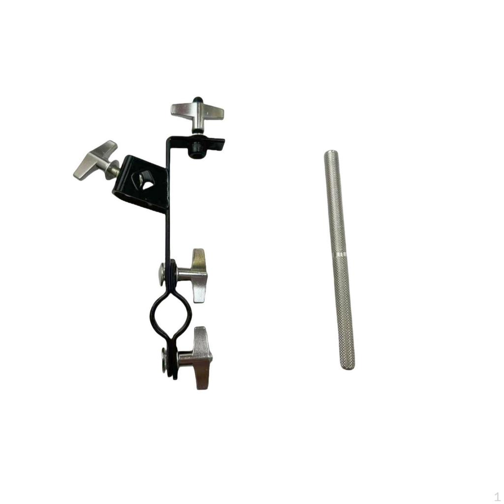 Knurled Drum Clamp with Extension Rod | Rugged, Hardware Clamp, for Stage