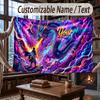 Dragon Theme Throw Blanket Custom Name Text Personalized Blanket Soft Cozy Blanket for Home Sofa Bed
