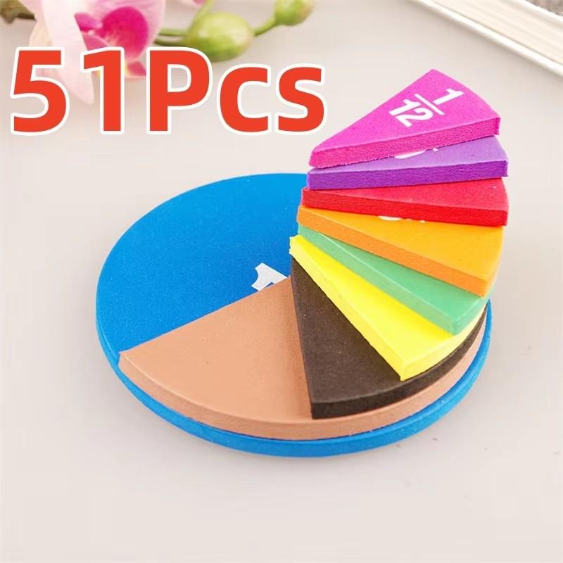 

Magnetic Fraction Puzzles EVA Round Shaped /Strip shape Fractions Instrument Montessori Math Educational Toys Math Learning Tool