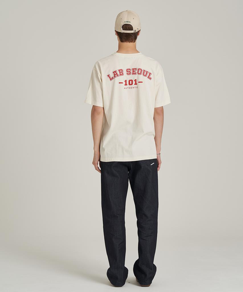 LAB101 Baseball Back Logo Tee - Cream