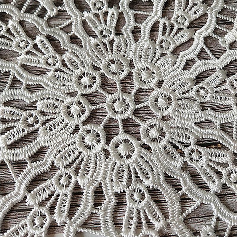 Sottopiatto Sottobicchiere Piattino Piatto Ciotola Cuscino da Tavola Ricamato con Fiori Bianchi Romantici Francesi Decorazione per Camera da Letto Studio Soggiorno Cucina per la Casa