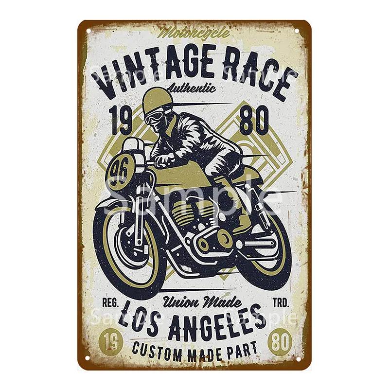Vintage Race Motorcycle Poster Triumph Metal Tin Plaque Retro Signs For Pub Bar Garage Home Wall Decor 20x30cm YL143