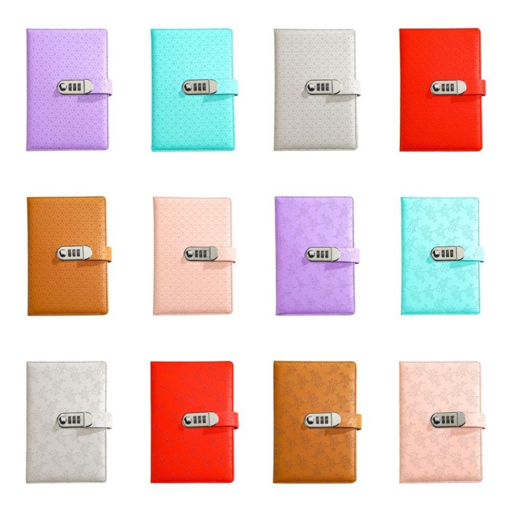200 Pages Retro Password Book with Lock A5 Diary Notebook  Office School Supplies