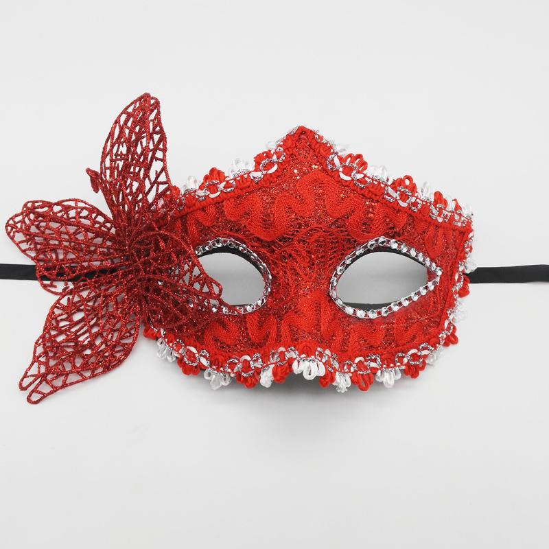 Elegant Black Painted Half-Face Mask for Halloween Masquerade – Men's Couples Edition