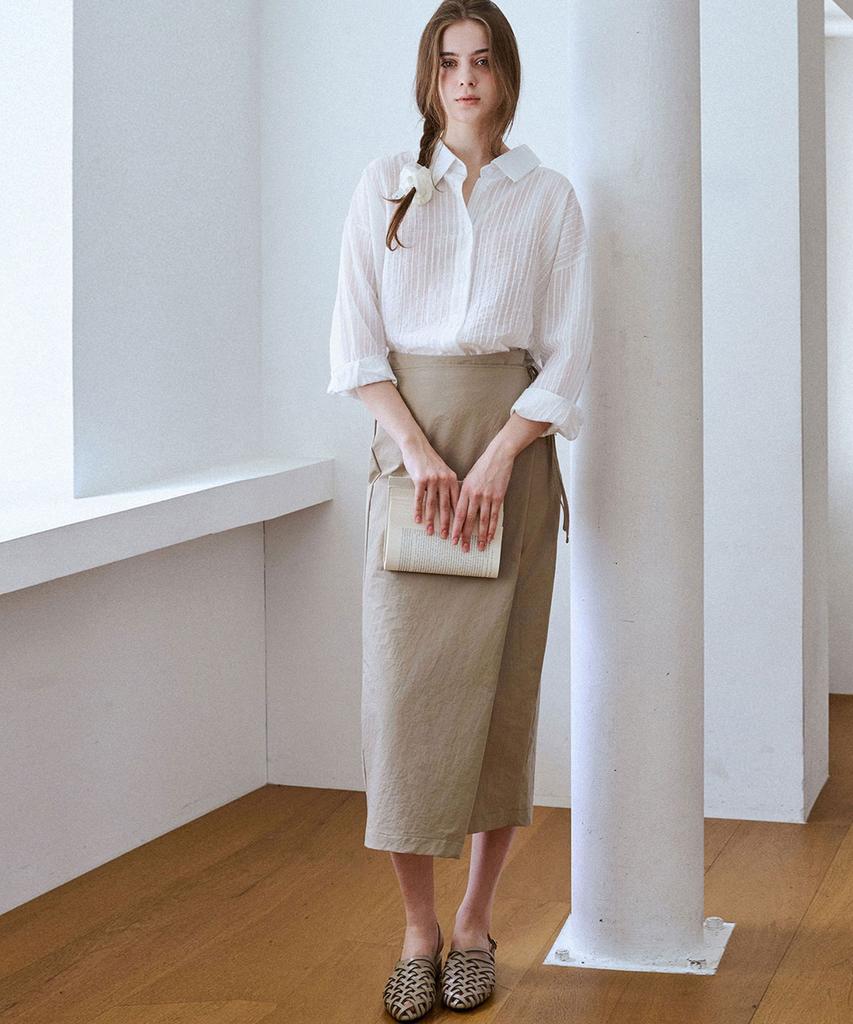 LUSIDA Ailee Draped Wrap Skirt_2 Colors