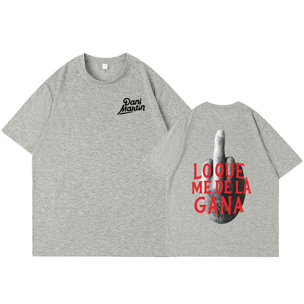 

Dani Martin Lo Que Me De La Gana Album Merch T Shirt Unisex Women Fashion Vintage Short Sleeve Tshirts Cotton Casual Loose Tshirt S