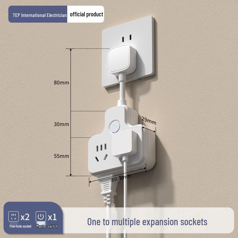 Multi-port Wireless Extension Panel with Multi-purpose Sockets and Plugs