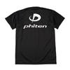 Phiten RAKU T-Shirt, Black/Grunge (White), Size L