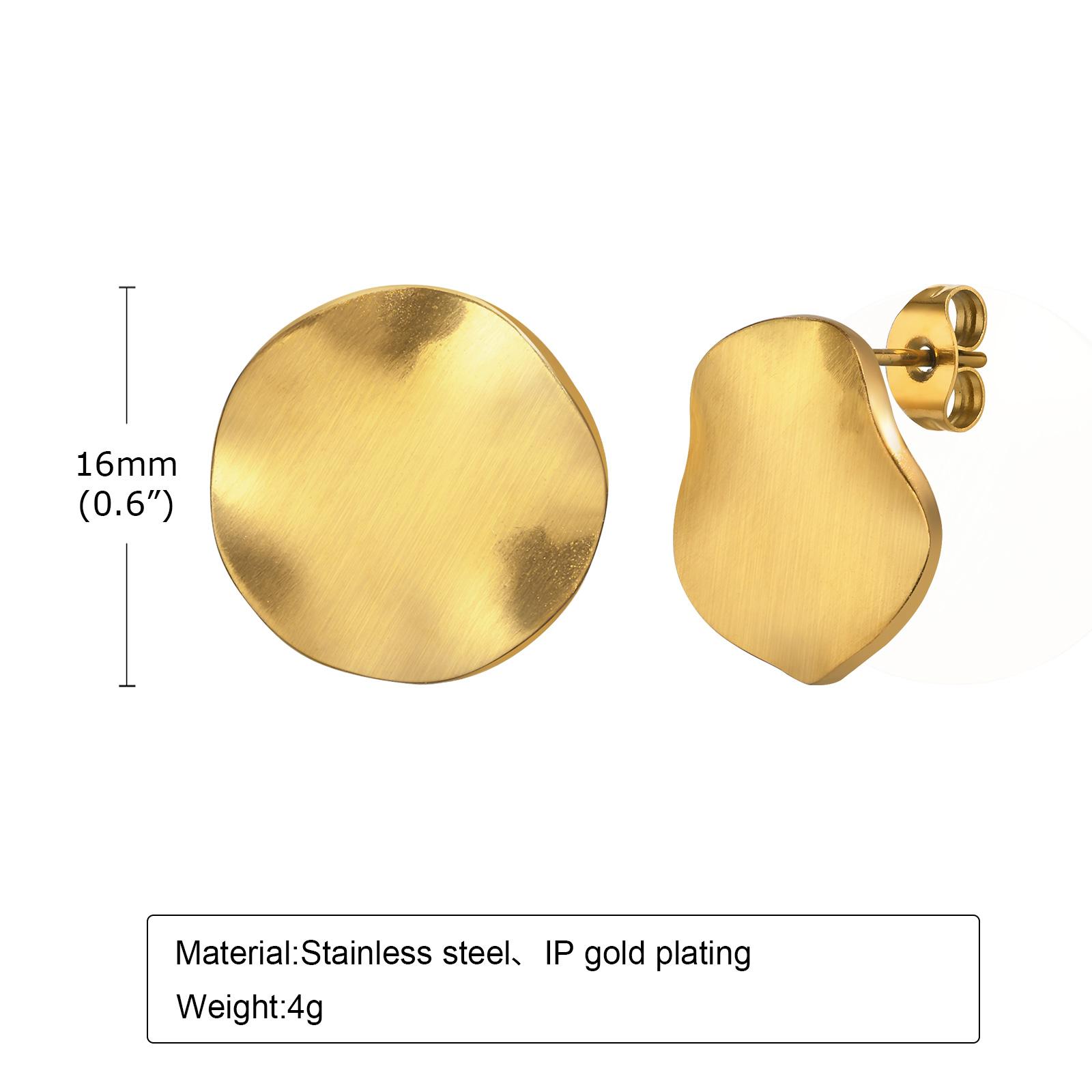 

Exaggerated Irregular Big Stud Earrings for Women, Stainless Steel Gold Plated Large Earrings, Geometric Luxury Jewelry Party