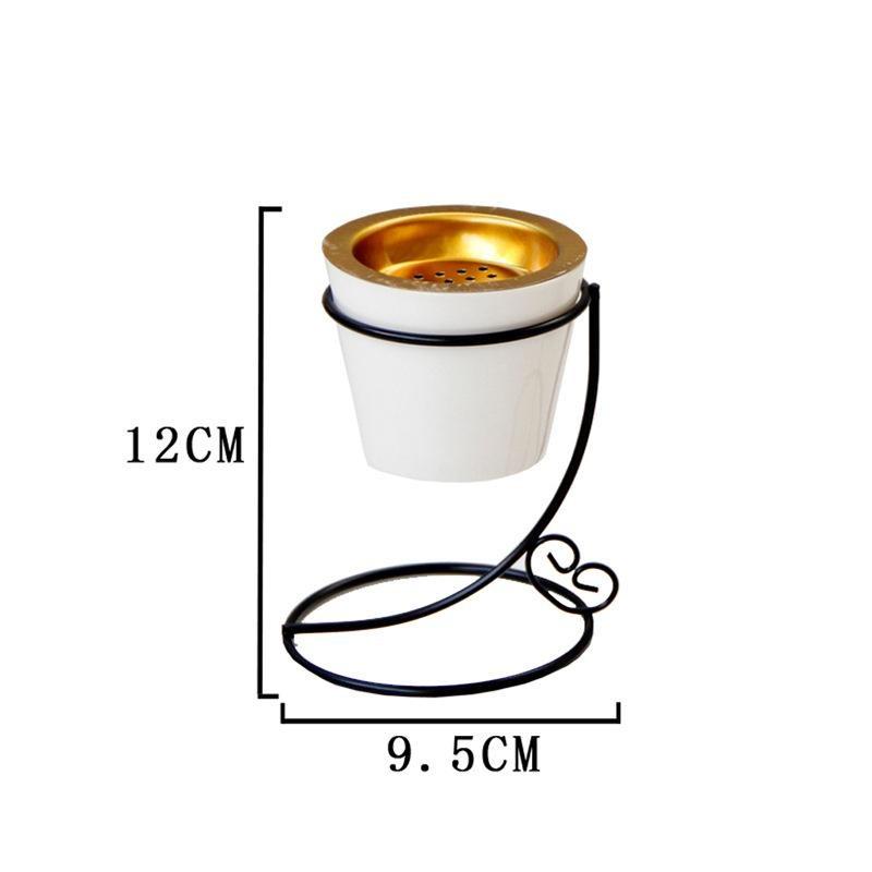 Keramik-Räuchergefäß, modernes goldenes Räuchergefäß