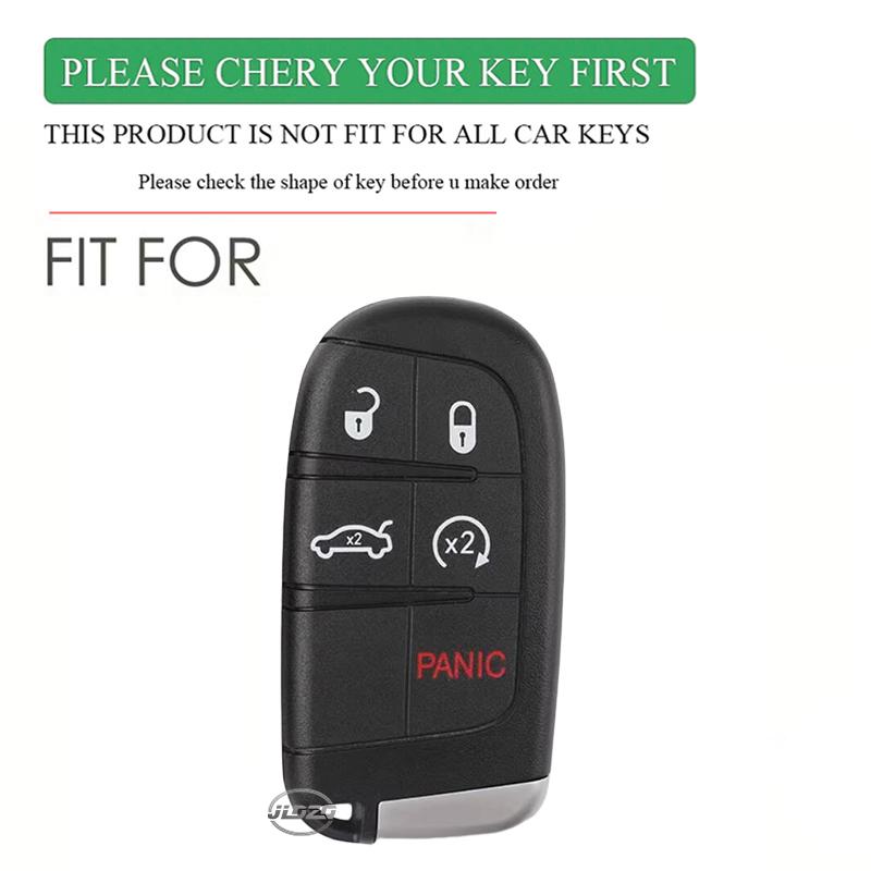 Silicone Car Key Case Cover for Jeep Renegade Compass Grand Cherokee for Chrysler Wrangler for Dodge Challenger Journey Charger