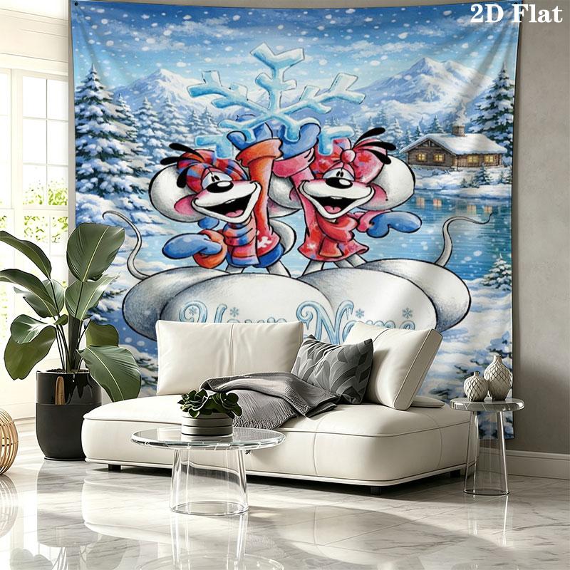 Diddl Custom Name Wall Tapestry Aesthetic Wall Hanging Printed Fabric Blanket Decorative Tapestries for Bedroom Living Room Home Decor