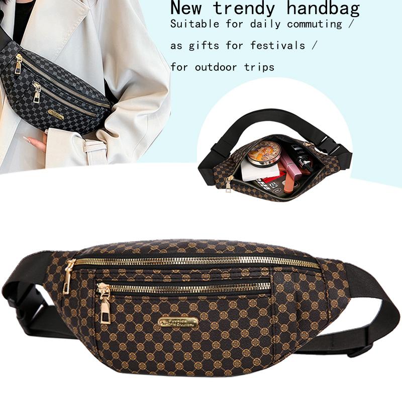 Trendige Damen-Bauchtasche mit mehreren Mustern Stilvolles Design für den täglichen Gebrauch Outdoor-Ausflüge Mehrere Taschen Vielseitige Praktische Tasche