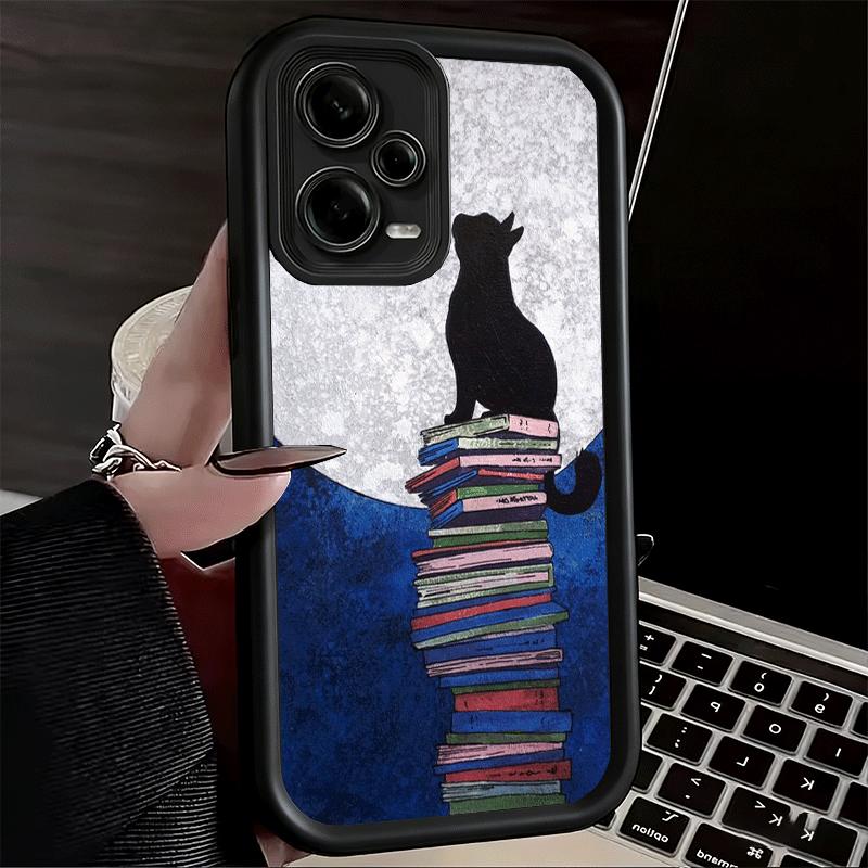 Phone Case for Xiaomi Redmi Note 15 14 13 Pro Plus Black Cat Aesthetic Pattern Shell 12S 11 11S 11T 5G 14S Soft Silicone Funda